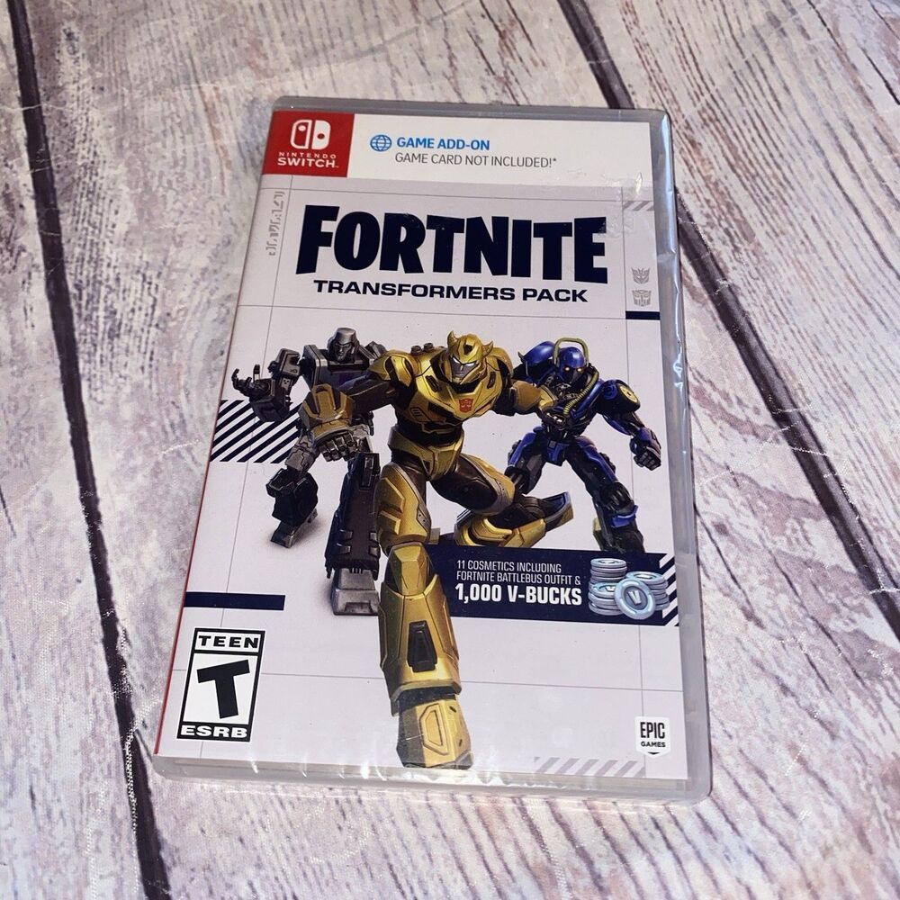 Fortnite Transformers Pack w/ 1000 V-Bucks Nintendo Switch Epic Games Sealed NEW
